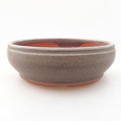 Ceramic bonsai bowl 10 x 10 x 3.5 cm, gray color - 1