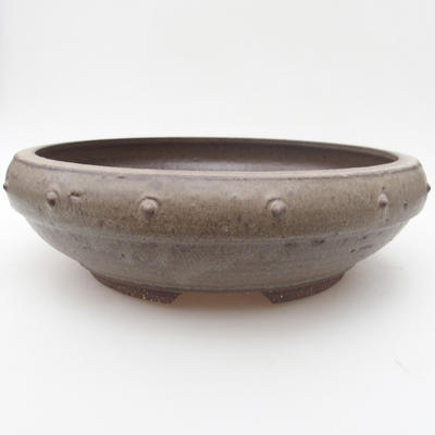 Ceramic bonsai bowl 23 x 23 x 7 cm, color gray - 1