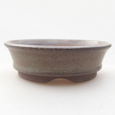 Ceramic bonsai bowl 9 x 9 x 2.5 cm, gray color - 1