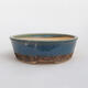 Ceramic bonsai bowl 17 x 17 x 5.5 cm, color blue - 1/3