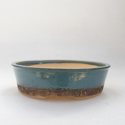 Ceramic bonsai bowl 19 x 19 x 5.5 cm, color blue - 1