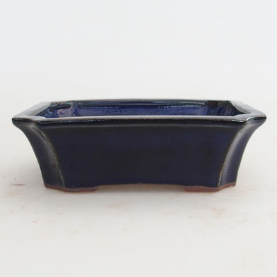 Ceramic bonsai bowl 13,5 x 10,5 x 4 cm, color blue - 2nd quality - 1