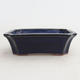 Ceramic bonsai bowl 13,5 x 10,5 x 4 cm, color blue - 2nd quality - 1/4