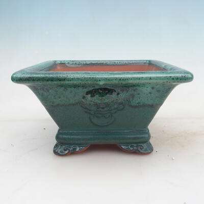 Bonsai bowl 21 x 21 x 11 cm, color green - 1
