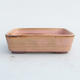 Ceramic bonsai bowl 15 x 10 x 4,5 cm, brown-pink color - 2nd quality - 1/4