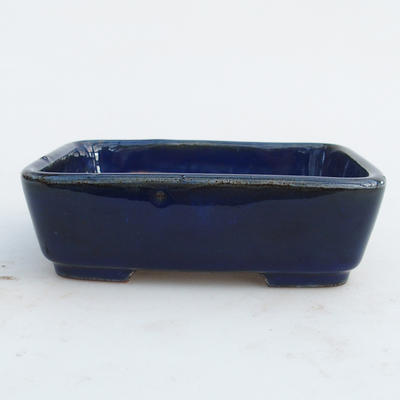 Ceramic bonsai bowl 12 x 10 x 4 cm, color blue - 2nd quality - 1