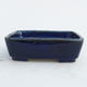 Ceramic bonsai bowl 12 x 10 x 4 cm, color blue - 2nd quality - 1/4