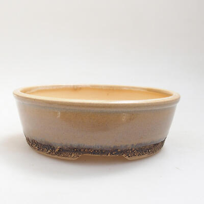Ceramic bonsai bowl 17 x 17 x 5.5 cm, color beige - 1