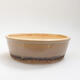 Ceramic bonsai bowl 17 x 17 x 5.5 cm, color beige - 1/3