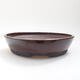 Ceramic bonsai bowl 23 x 23 x 6 cm, color brown - 1/3