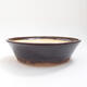 Ceramic bonsai bowl 23.5 x 23.5 x 7 cm, color brown - 1/3