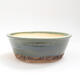 Ceramic bonsai bowl 17.5 x 17.5 x 6.5 cm, color green - 1/3