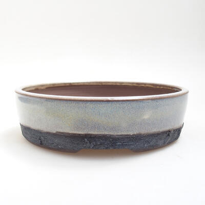Ceramic bonsai bowl 18.5 x 18.5 x 5.5 cm, color gray - 1