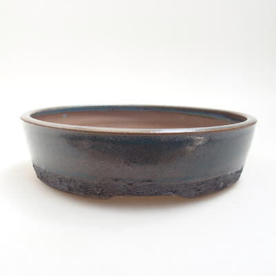 Ceramic bonsai bowl 18.5 x 18.5 x 5.5 cm, color gray - 1