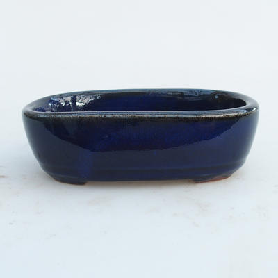 Ceramic bonsai bowl 13 x 8,5 x 4 cm, color blue - 2nd quality - 1