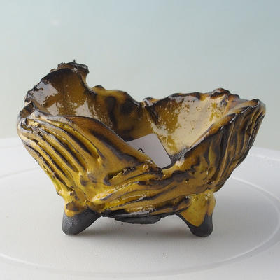 Ceramic shell 9 x 9 x 6 cm, color yellow - 1