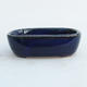 Ceramic bonsai bowl 13 x 8,5 x 4 cm, color blue - 2nd quality - 1/4