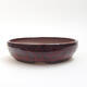 Ceramic bonsai bowl 15.5 x 15.5 x 4 cm, color red-black - 1/3