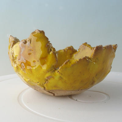 Ceramic shell 11 x 10 x 5 cm, color yellow - 1