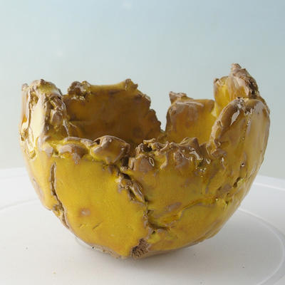 Ceramic shell 9 x 9 x 7 cm, color yellow - 1