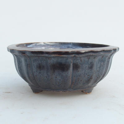 Ceramic bonsai bowl 11 x 11 x 4,5 cm, color brown - 2nd quality - 1