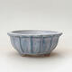 Ceramic bonsai bowl 11 x 11 x 4.5 cm, color blue - 1/3