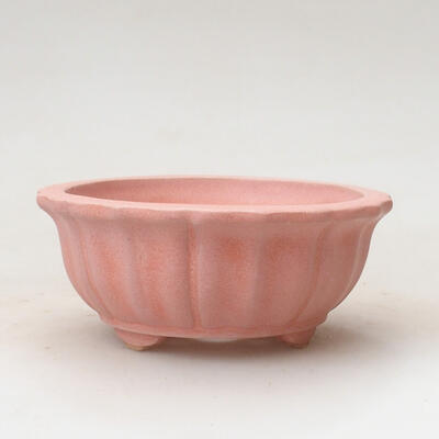 Ceramic bonsai bowl 11 x 11 x 4.5 cm, color pink - 1