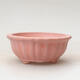 Ceramic bonsai bowl 11 x 11 x 4.5 cm, color pink - 1/3