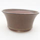 Ceramic bonsai bowl 10.5 x 10.5 x 5 cm, brown color - 1/4