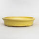 Ceramic bonsai bowl 13 x 10 x 3 cm, color yellow - 1/3