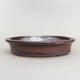 Ceramic bonsai bowl 13 x 10 x 3 cm, color brown - 1/3