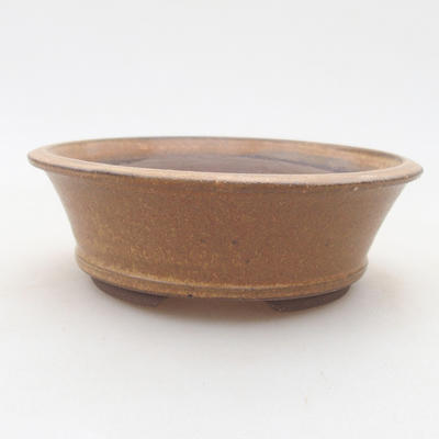Ceramic bonsai bowl 12 x 12 x 4 cm, color brown - 1