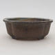 Ceramic bonsai bowl 13 x 10 x 5 cm, brown-blue color - 1/3