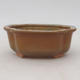 Ceramic bonsai bowl 13 x 10 x 5 cm, color gray-rusty - 1/3