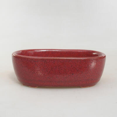 Ceramic bonsai bowl 12 x 8 x 4 cm, color burgundy - 1