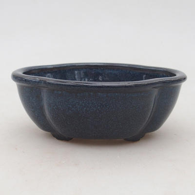 Ceramic bonsai bowl 13 x 10 x 4.5 cm, color blue - 1