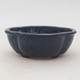 Ceramic bonsai bowl 13 x 10 x 4.5 cm, color blue - 1/3