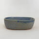 Ceramic bonsai bowl 12 x 8 x 4 cm, color brown-blue - 1/3