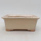 Ceramic bonsai bowl 18 x 14 x 7 cm, beige color - 1/3