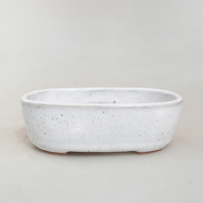 Ceramic bonsai bowl 12 x 8 x 4 cm, color white - 1