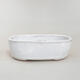 Ceramic bonsai bowl 12 x 8 x 4 cm, color white - 1/3