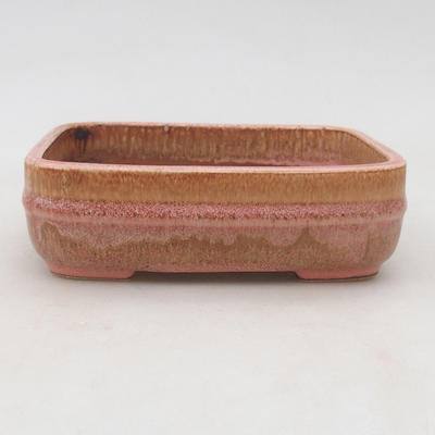 Ceramic bonsai bowl 13.5 x 12 x 4.5 cm, color pink - 1