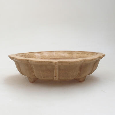 Ceramic bonsai bowl 18 x 18 x 5 cm, color brown - 1