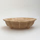 Ceramic bonsai bowl 18 x 18 x 5 cm, color brown - 1/3