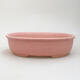 Ceramic bonsai bowl 18 x 14 x 5 cm, color pink - 1/3