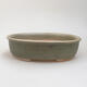 Ceramic bonsai bowl 18 x 14 x 5 cm, color green - 1/3