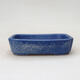 Ceramic bonsai bowl 12 x 9 x 3 cm, color blue - 1/3