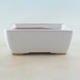 Ceramic bonsai bowl 16 x 12 x 6 cm, white color - 1/3