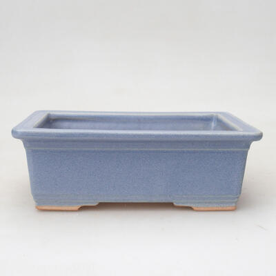 Ceramic bonsai bowl 16 x 11.5 x 6 cm, color blue - 1