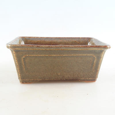 Ceramic bonsai bowl 14 x 10 x 5.5 cm, color gray-rusty - 1